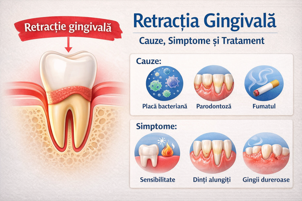 Retracția gingivală – Tratament, Cauze și Simptome